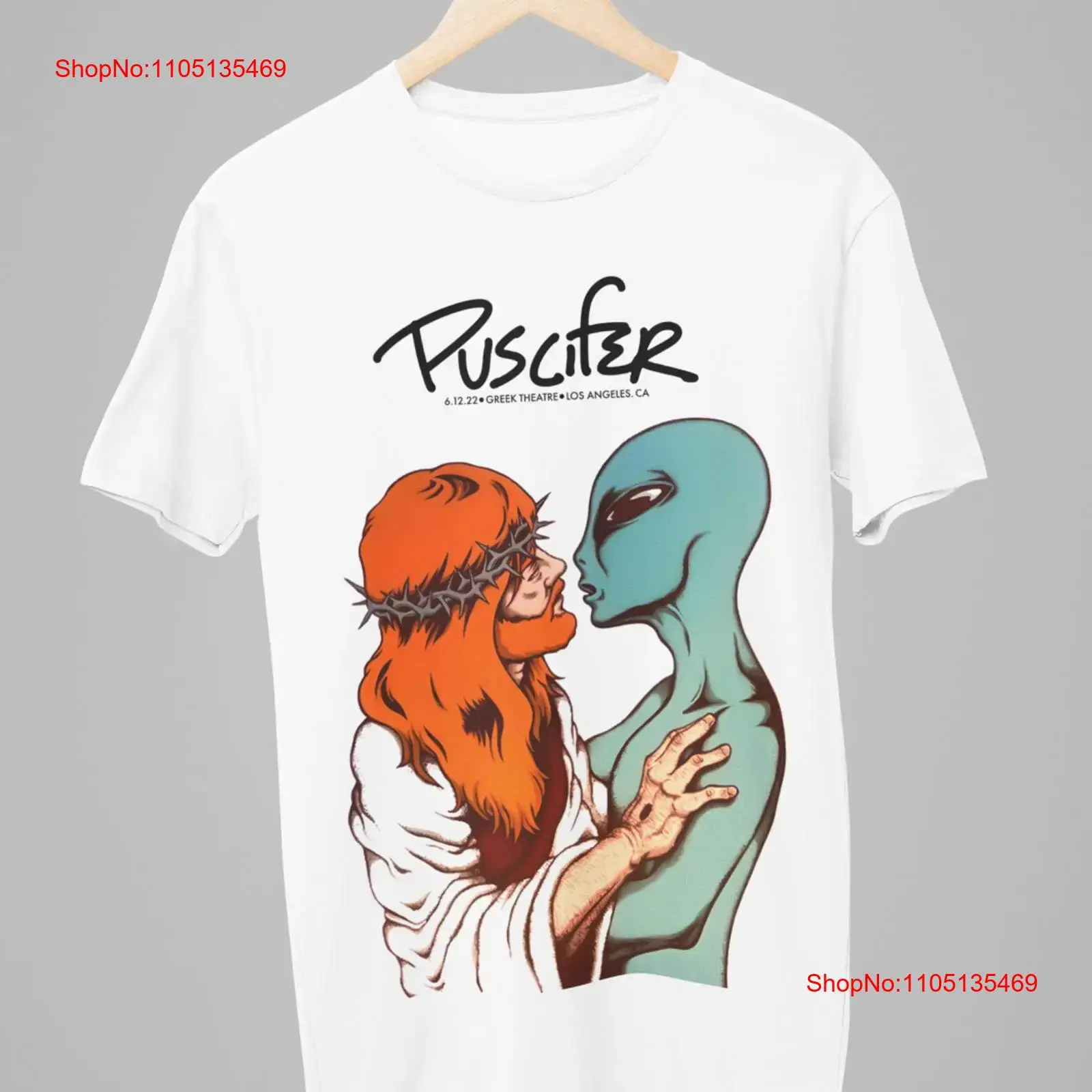 Poster Men Fashion - เสื้อยืดลายโปสเตอร์คอนเสิร์ต Puscifer ลอสแอนเจลิส วินเทจ ล้างสีเล็กน้อย แฟชั่นอเนกประสงค์