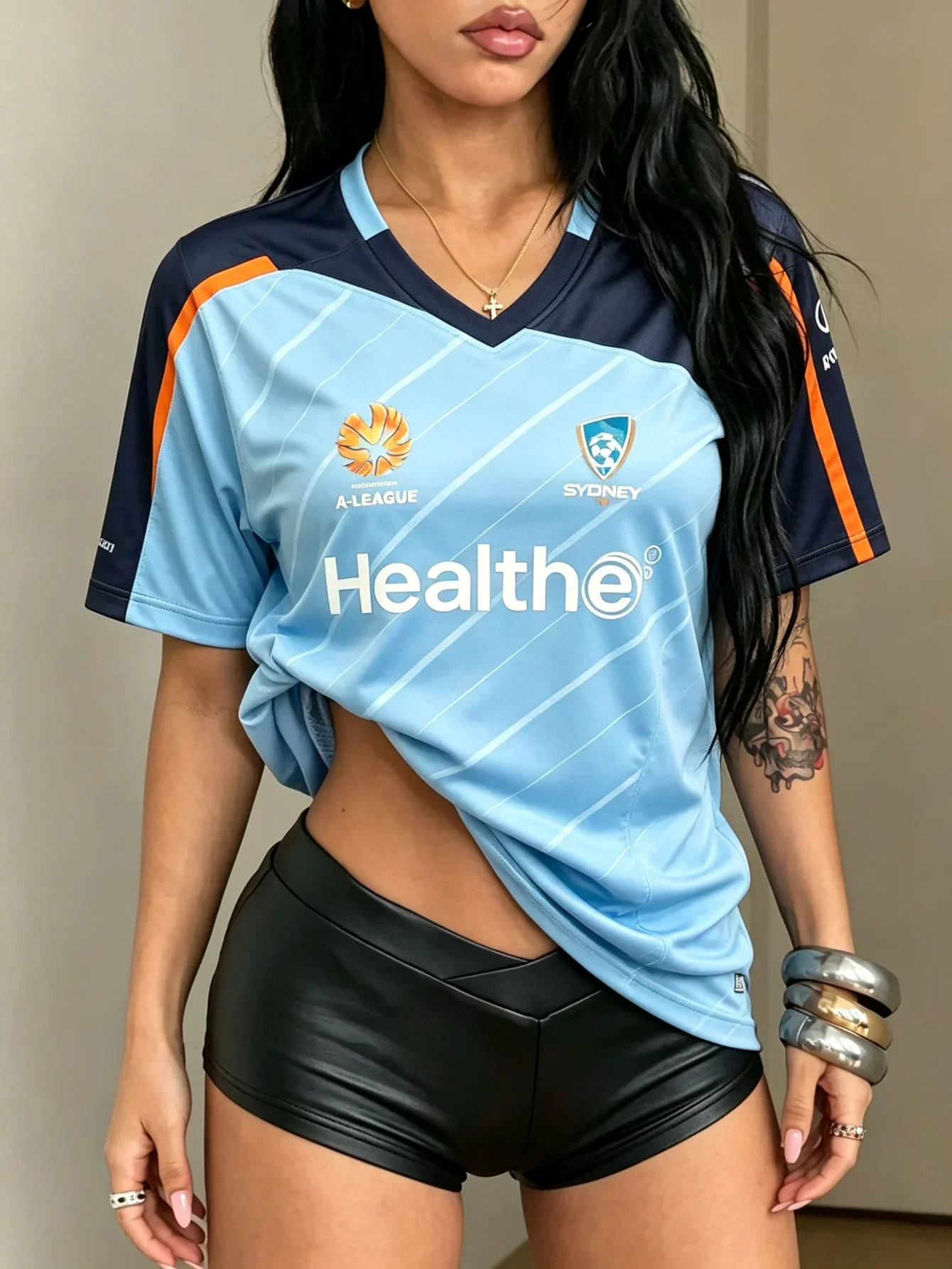 Men'S Fashion Sydney - เสื้อฟุตบอลซิดนีย์สำหรับพ่อแม่ลูก 2 สไตล์ สำหรับผู้ชายและเด็ก แห้งเร็ว แขนสั้น