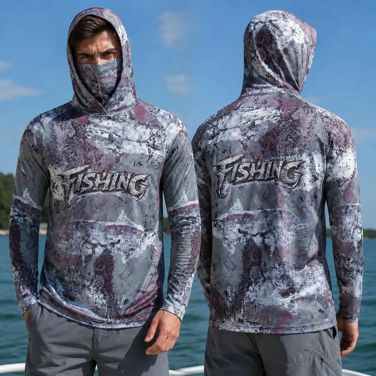 เสื้อตกปลาแบบมีฮู้ดสำหรับผู้ชา - Mens Fashion Summer บทวิจารณ์และราคา