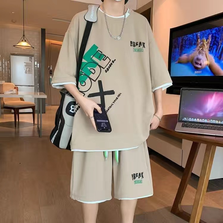 ชุดกีฬาลำลอง 2 ชิ้นสำหรับผู้ชา - Mens Fashion Clothes บทวิจารณ์และราคา