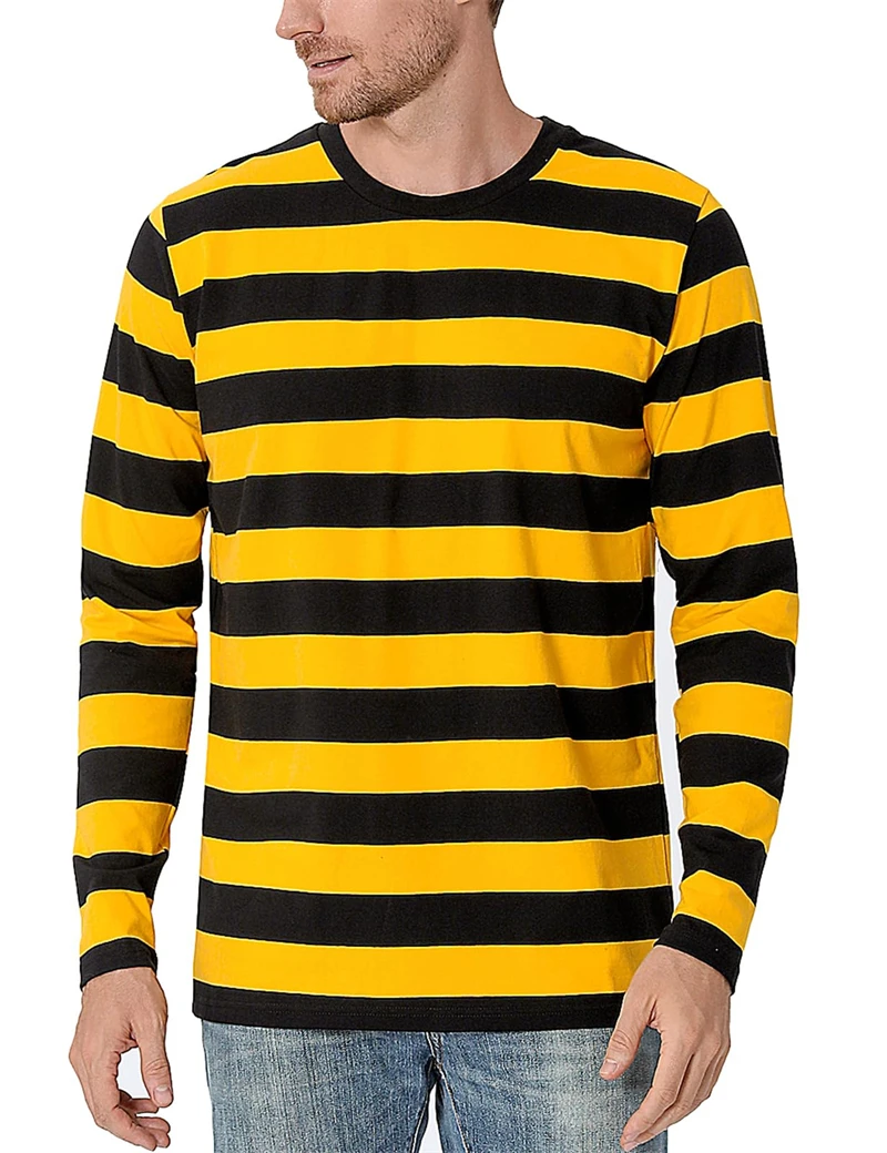 เสื้อยืดแขนยาวผู้ชายพิมพ์ลาย 3 - Mens Fashion Clothes บทวิจารณ์และราคา