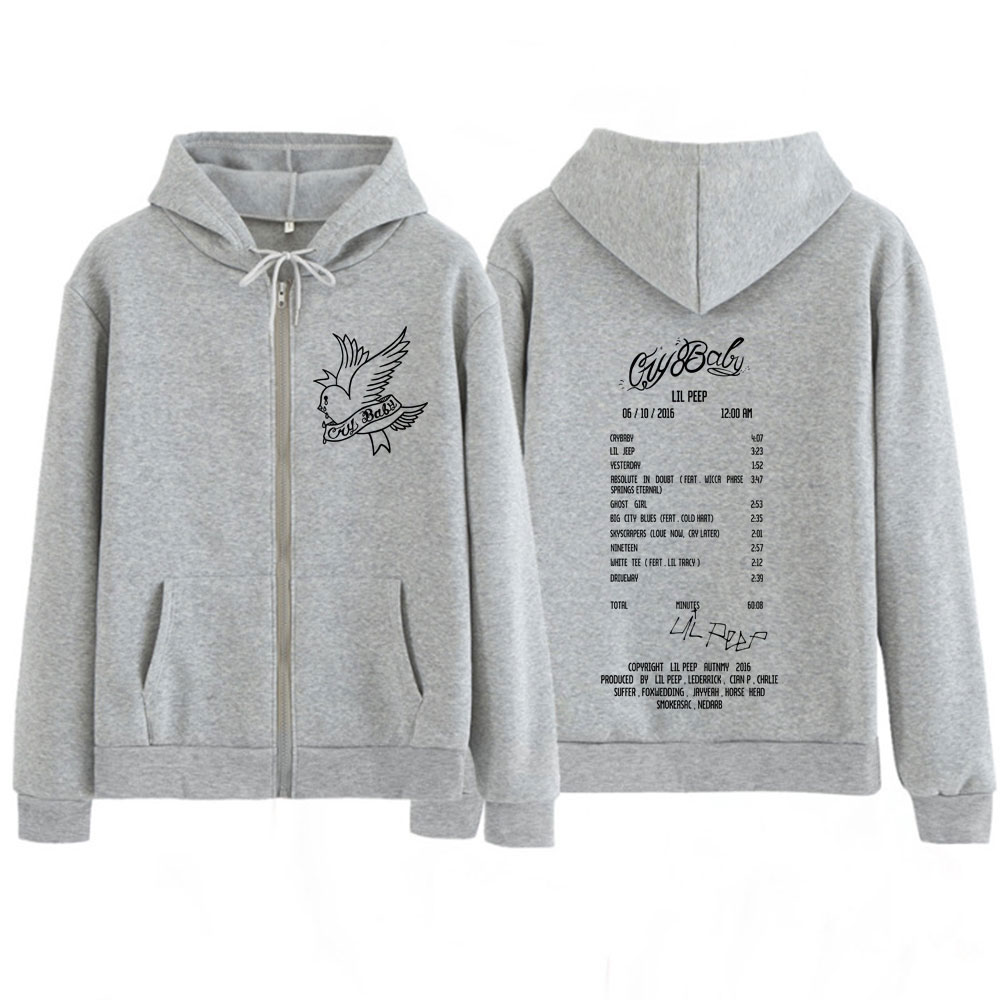 เสื้อฮู้ดซิปกราฟิกอัลบั้ม Cry  - Mens Fashion Zip Up Hoodies บทวิจารณ์และราคา