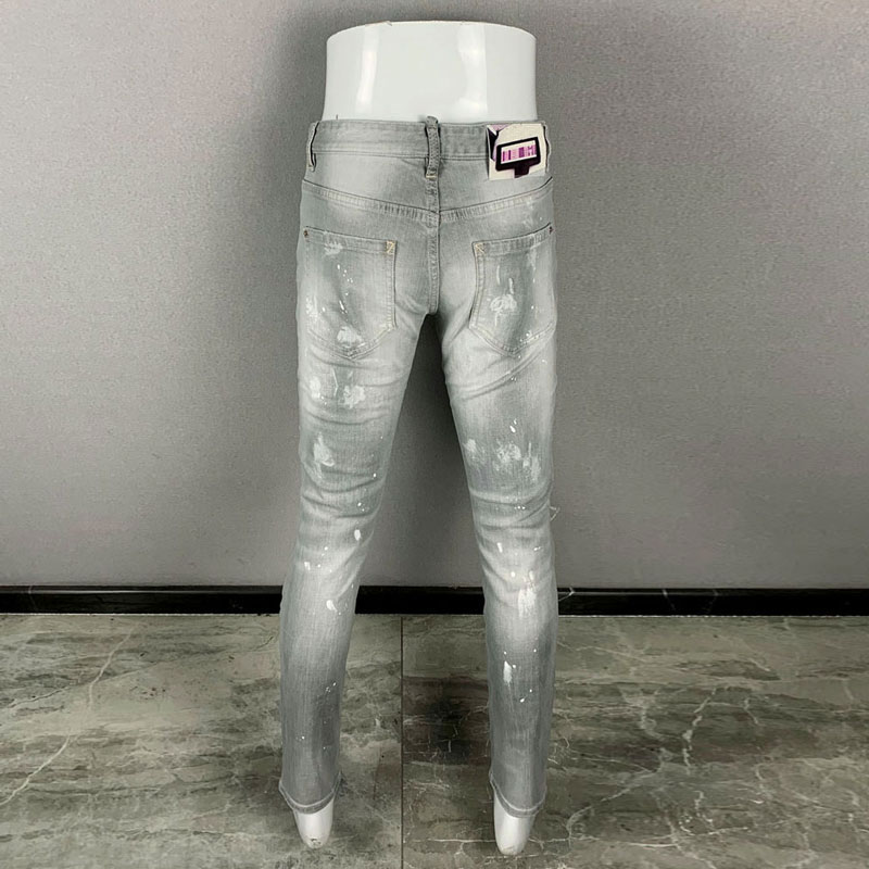 กางเกงยีนส์ผู้ชายดีไซน์ใหม่สุด - Men'S Fashion Grey Jeans บทวิจารณ์และราคา