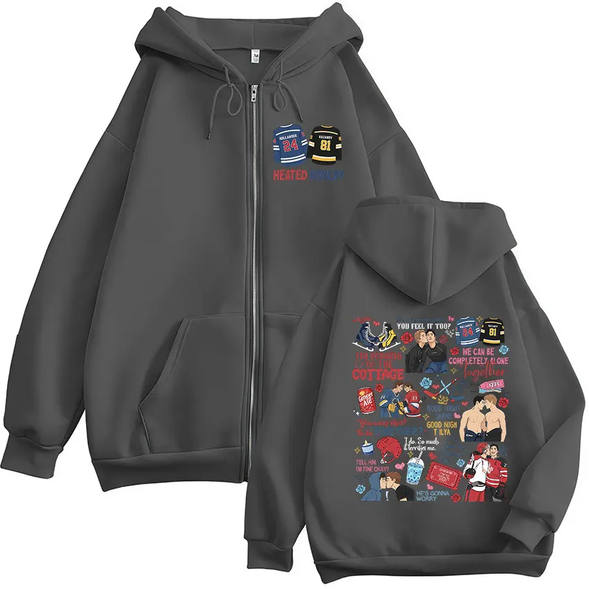 เสื้อฮู้ดซิปพิมพ์ลาย Heated Ri - Mens Fashion Zip Up Hoodies บทวิจารณ์และราคา