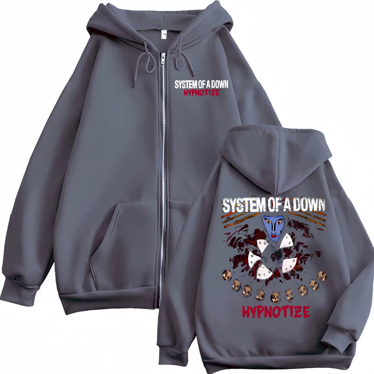 เสื้อฮู้ดซิปกราฟิก Rock Band S - Mens Fashion Zip Up Hoodies บทวิจารณ์และราคา