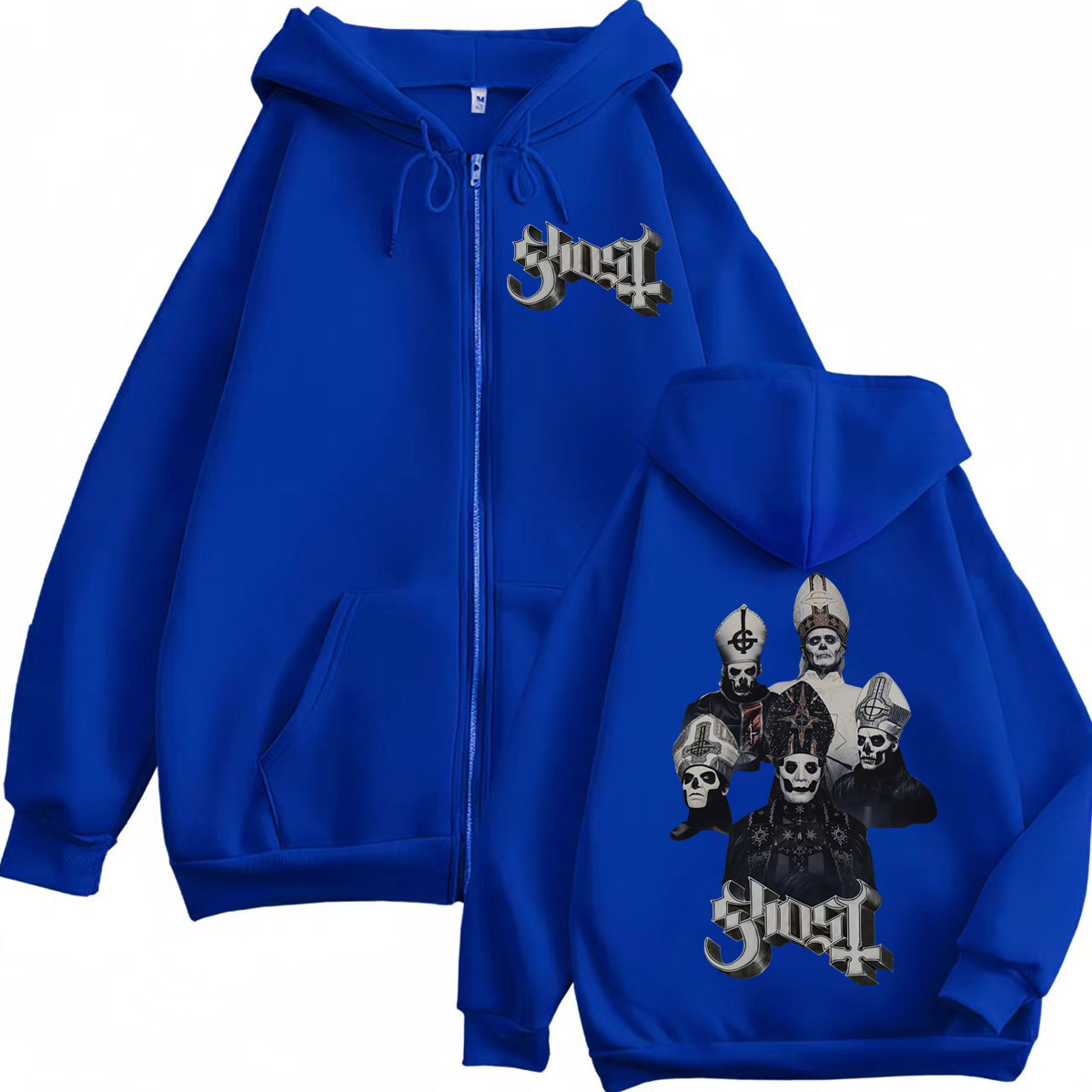 เสื้อฮู้ดซิป Ghost Band ลดราคา - Mens Fashion Zip Up Hoodies บทวิจารณ์และราคา