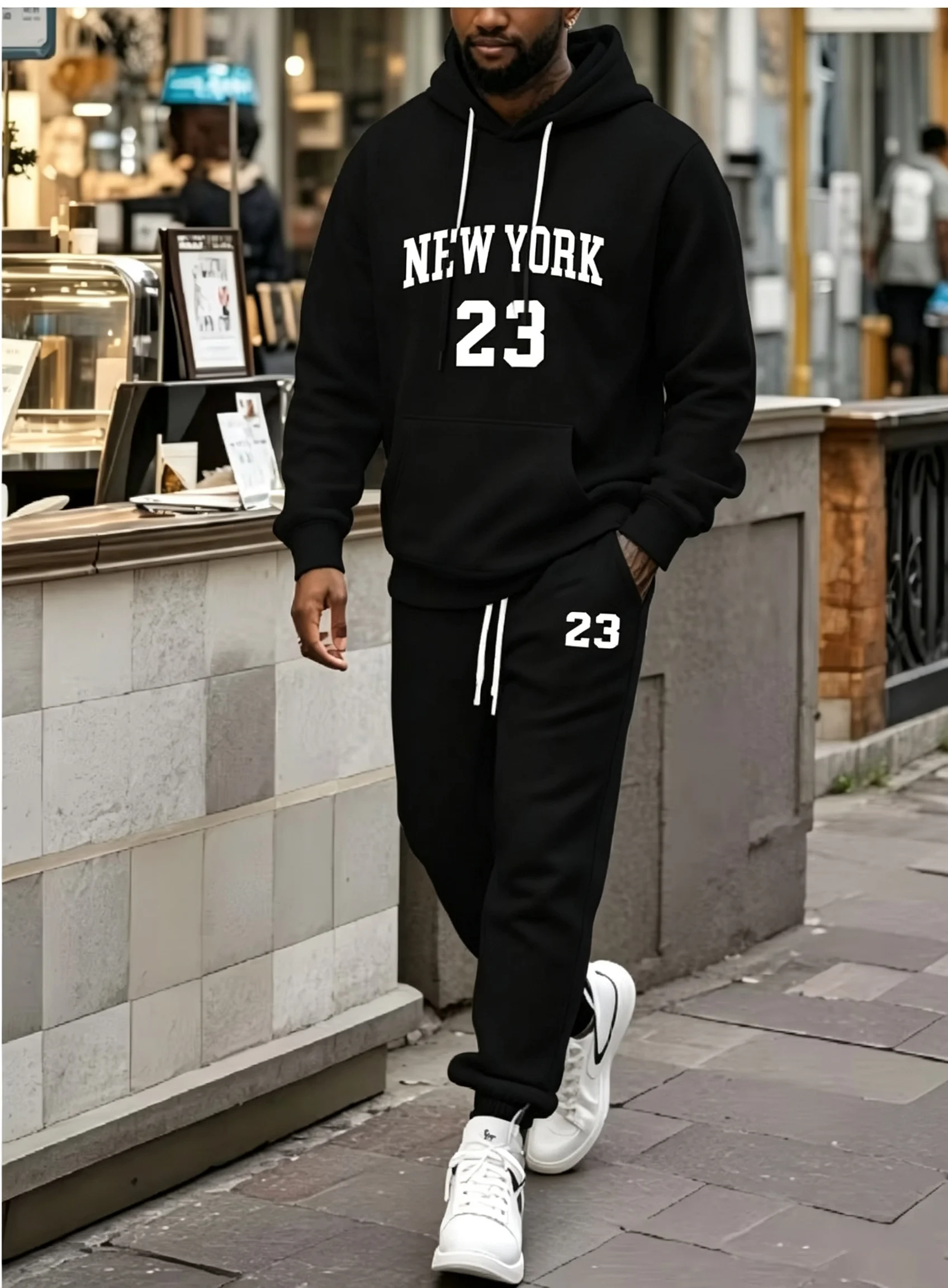 เสื้อฮู้ดพิมพ์ลาย New York 23  - Men'S Fashion New York บทวิจารณ์และราคา