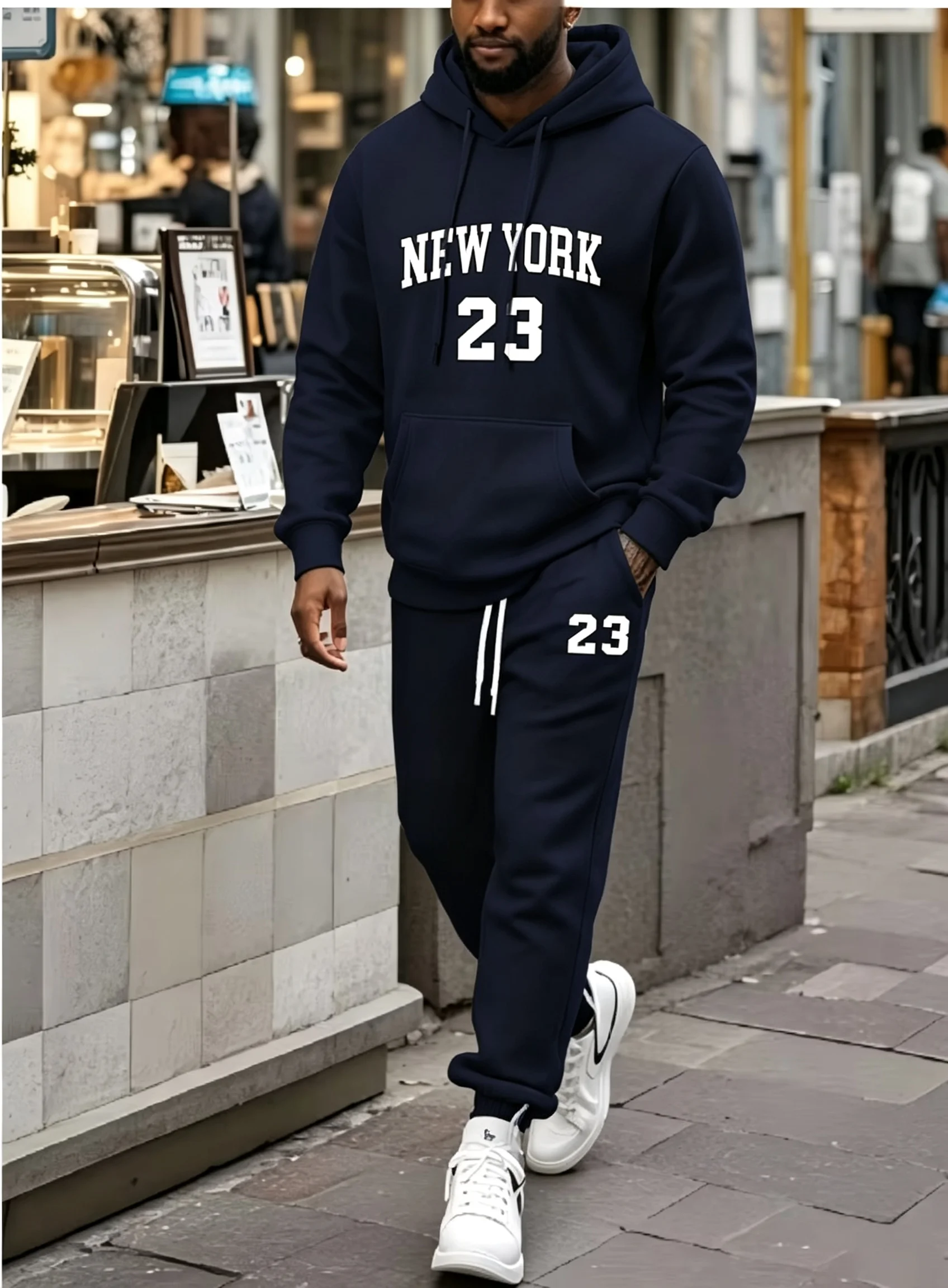 เสื้อฮู้ดพิมพ์ลาย New York 23  - Men'S Fashion New York บทวิจารณ์และราคา