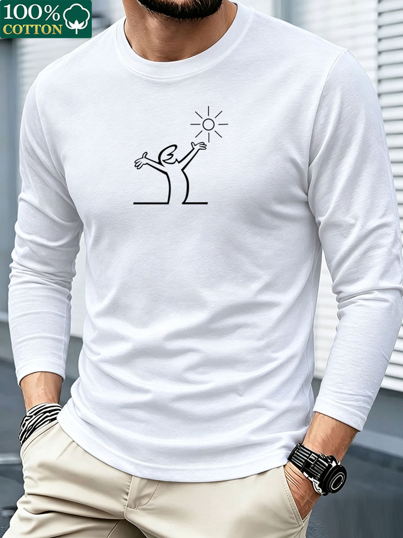 เสื้อยืดแขนยาวผู้ชาย คอตตอน 10 - Men'S Fashion T Shirts บทวิจารณ์และราคา